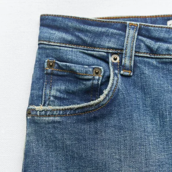 Zara Stretch Denim Pencil Skirt - Picture 10 of 13